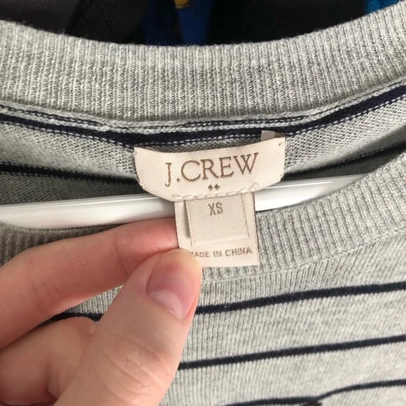 J Crew Puppy Stripes Lightweight Sweater • Size XS - Picture 5 of 6
